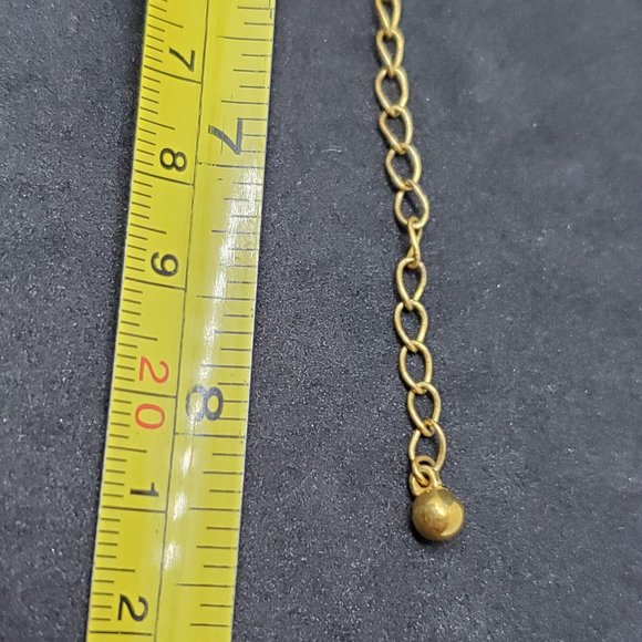 Gold Tone Handmade Charm Bracelet Faux Pearl Bead - Picture 3 of 3